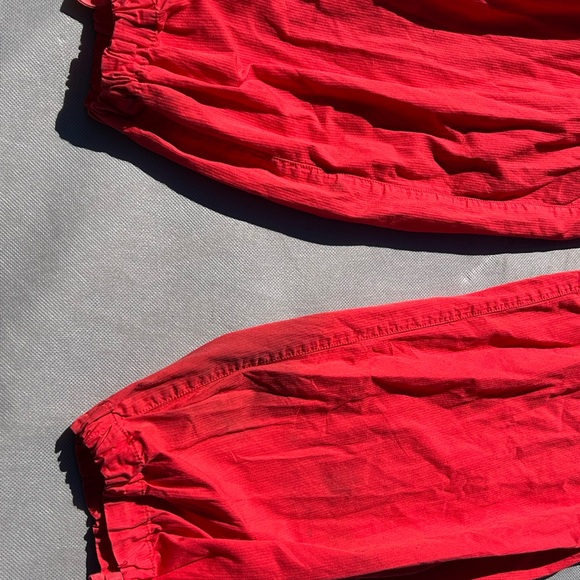 DEHA Lightweight Wide Leg Parachute Pants Red XL - Picture 6 of 11